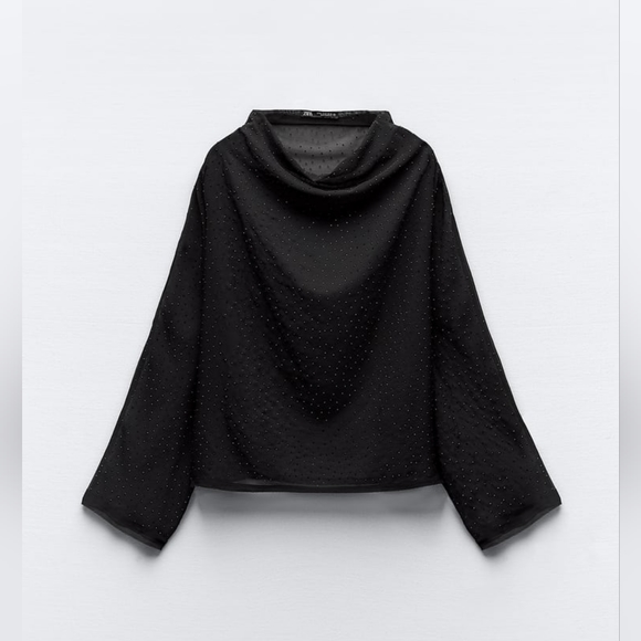 VOLUMINOUS SLEEVE RHINESTONE TOP - Picture 7 of 9